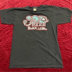 Black Label Gold Flame Patch